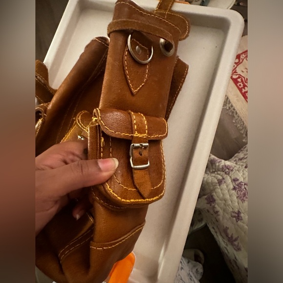 Handmade Camel Leather Backpack from Egypt - Picture 2 of 7